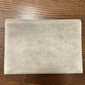 AERIN Suede Pouch in Gray